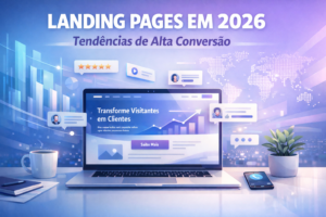 Landing pages em 2026 com design moderno e foco em alta conversão digital